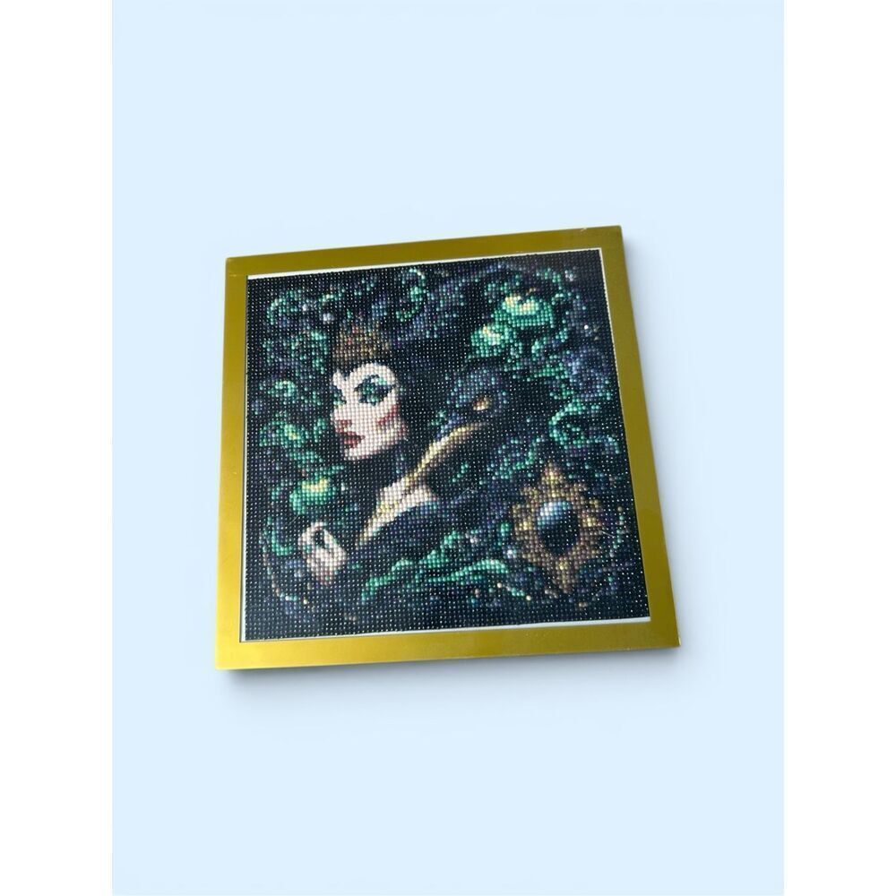 Disney Maleficent Diamond Art | Handmade Framed Diamond Painting 11” x 11”